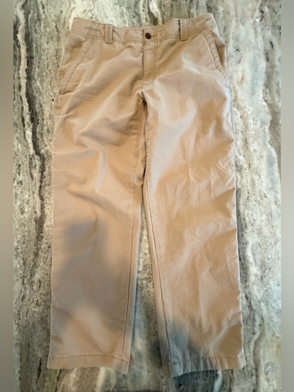 L.L. Bean Mens 35x30 Natural Fit Hiking Pants Khaki. Cotton Outdoor 0053